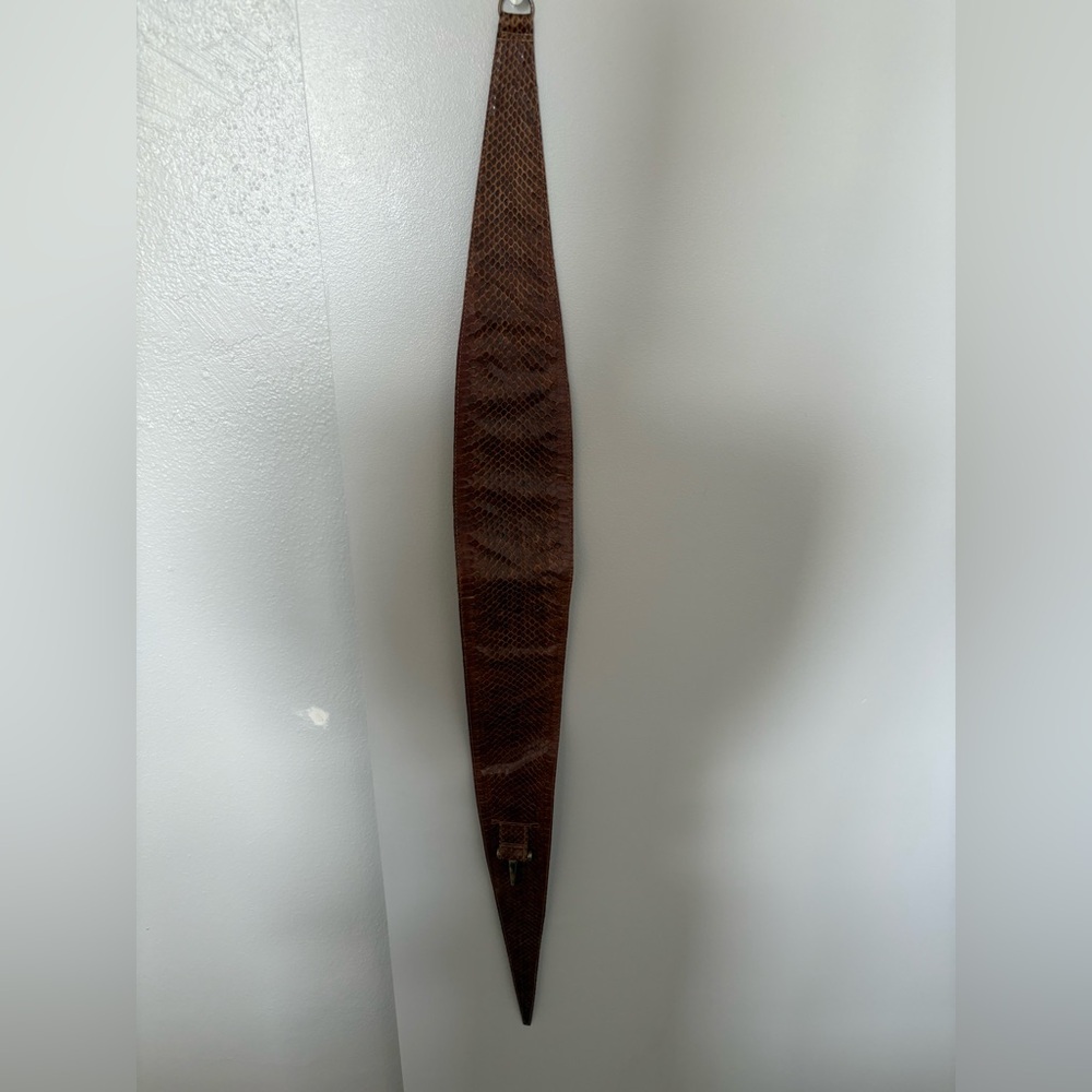 Faux snakeskin belt